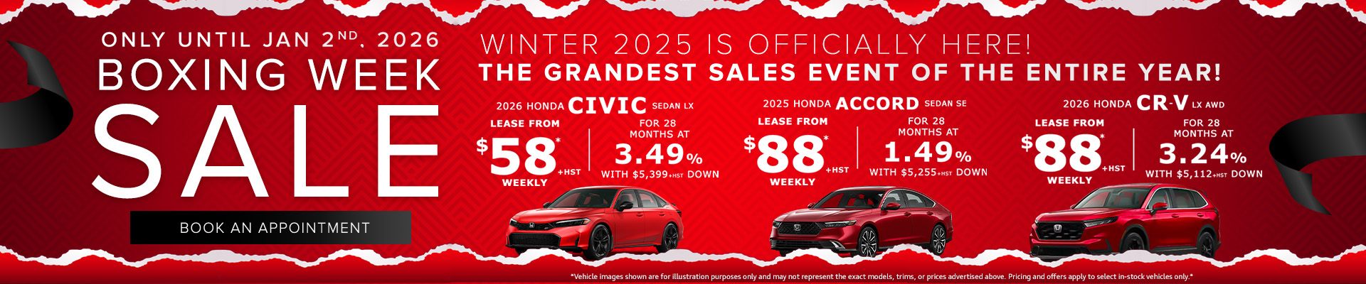 Mississauga Honda's Boxing Week Sales Event