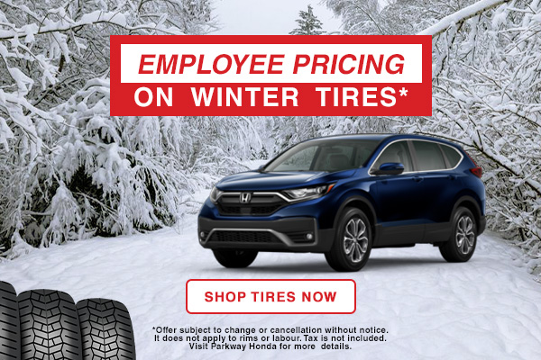 Employee pricing on winter tires at Parkway Honda.